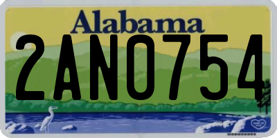 AL license plate 2AN0754