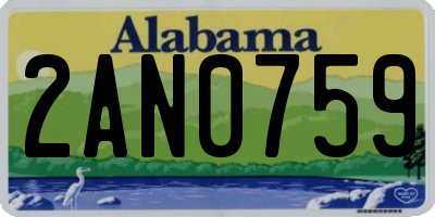 AL license plate 2AN0759