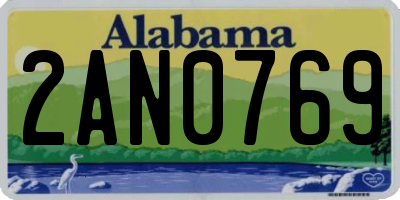 AL license plate 2AN0769
