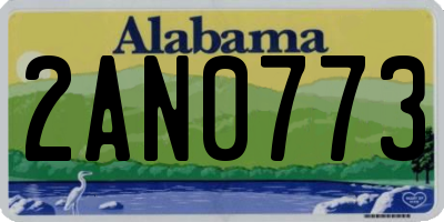 AL license plate 2AN0773
