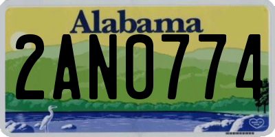 AL license plate 2AN0774