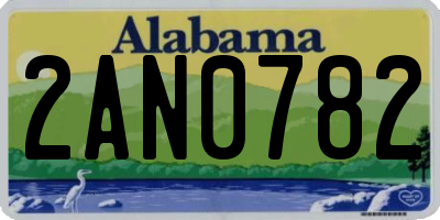AL license plate 2AN0782