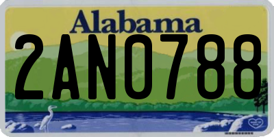 AL license plate 2AN0788