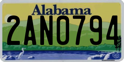 AL license plate 2AN0794