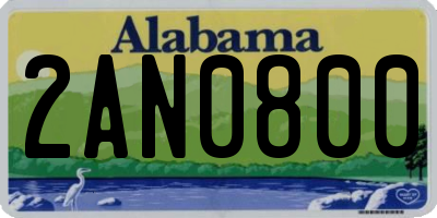 AL license plate 2AN0800