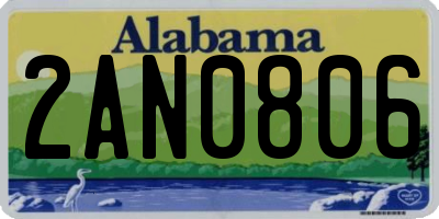 AL license plate 2AN0806