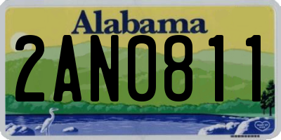 AL license plate 2AN0811