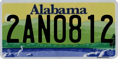 AL license plate 2AN0812