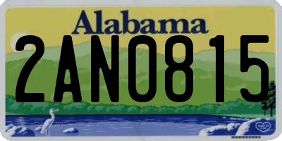 AL license plate 2AN0815