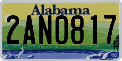 AL license plate 2AN0817