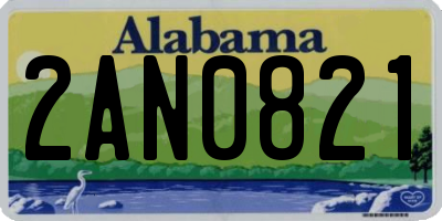 AL license plate 2AN0821