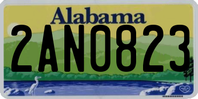 AL license plate 2AN0823