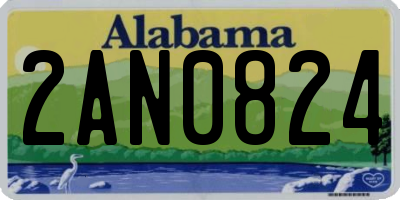 AL license plate 2AN0824