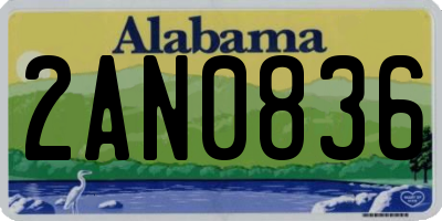 AL license plate 2AN0836