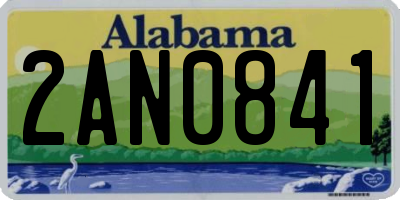 AL license plate 2AN0841