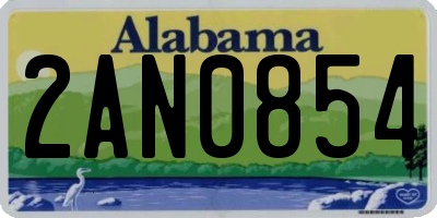 AL license plate 2AN0854