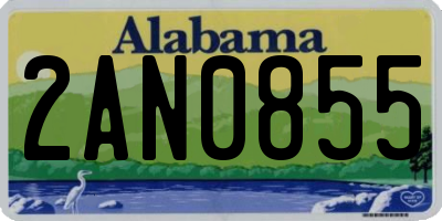 AL license plate 2AN0855