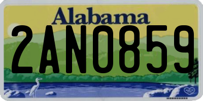 AL license plate 2AN0859