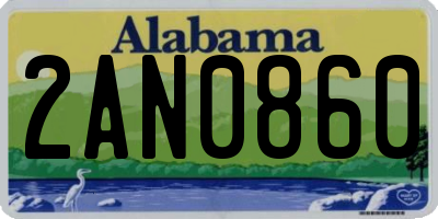 AL license plate 2AN0860