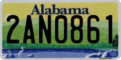 AL license plate 2AN0861