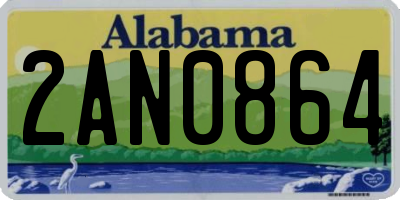 AL license plate 2AN0864