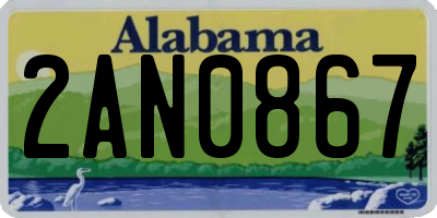 AL license plate 2AN0867