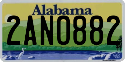 AL license plate 2AN0882