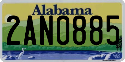 AL license plate 2AN0885