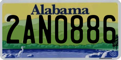 AL license plate 2AN0886