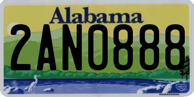 AL license plate 2AN0888