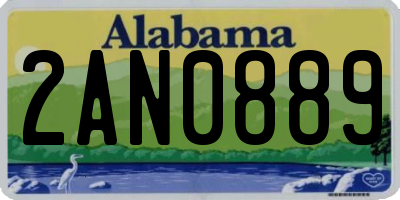 AL license plate 2AN0889