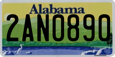 AL license plate 2AN0890