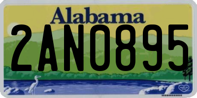 AL license plate 2AN0895