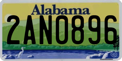 AL license plate 2AN0896