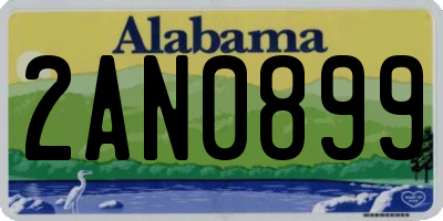 AL license plate 2AN0899