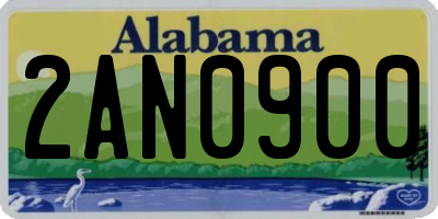 AL license plate 2AN0900
