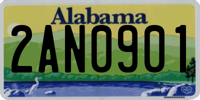 AL license plate 2AN0901