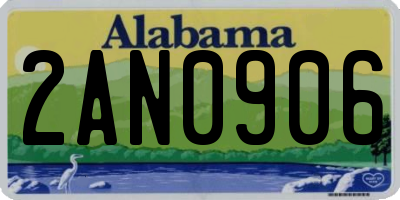 AL license plate 2AN0906
