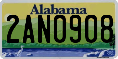 AL license plate 2AN0908