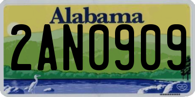 AL license plate 2AN0909