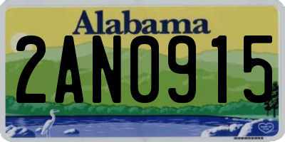 AL license plate 2AN0915