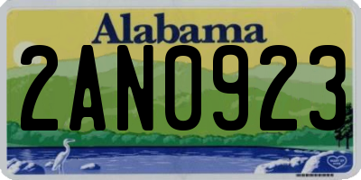 AL license plate 2AN0923