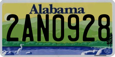 AL license plate 2AN0928
