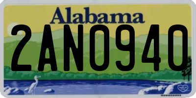 AL license plate 2AN0940