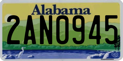 AL license plate 2AN0945