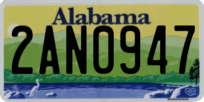 AL license plate 2AN0947