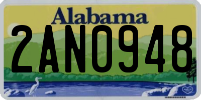 AL license plate 2AN0948