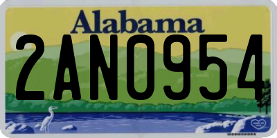 AL license plate 2AN0954