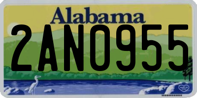 AL license plate 2AN0955