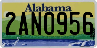 AL license plate 2AN0956